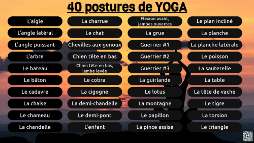 Postures de yoga