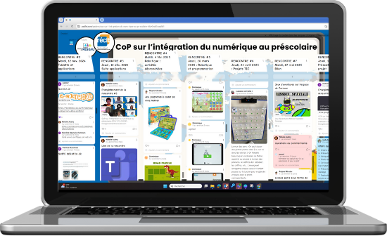 Capture Padlet CoP intégration numérique Québec-Belgique