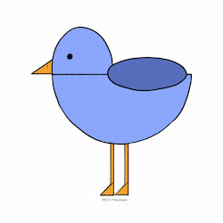 Image oiseau avec formes